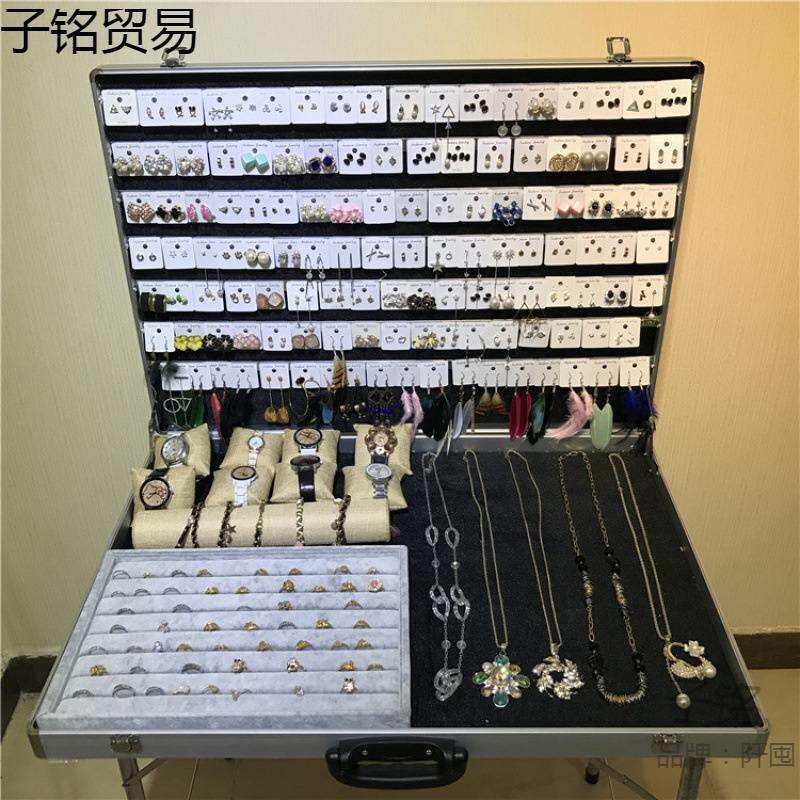 摆摊箱子箱移动摊位工具地饰品箱摆地摊展示货架折叠便携铝箱