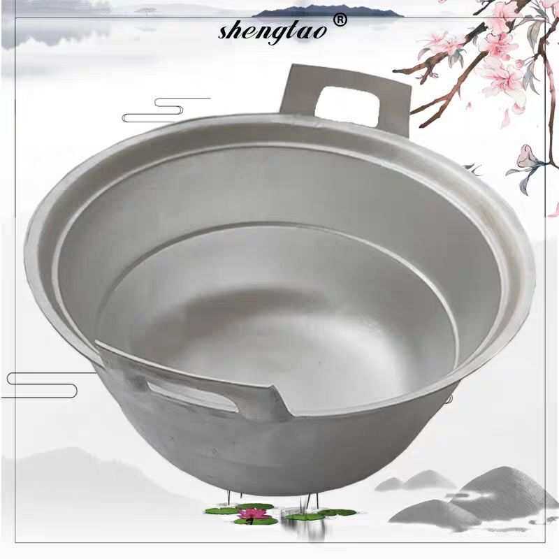 铝蒸锅加厚加高纯铝双层大蒸锅铝制汤锅老式家用耐用烧水超大铝锅