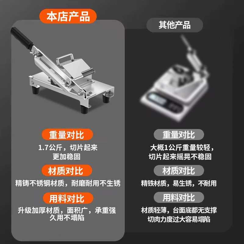 家用羊肉卷切肉片机肉卷多功能不锈钢冻肉刨肉小型火锅肥牛机