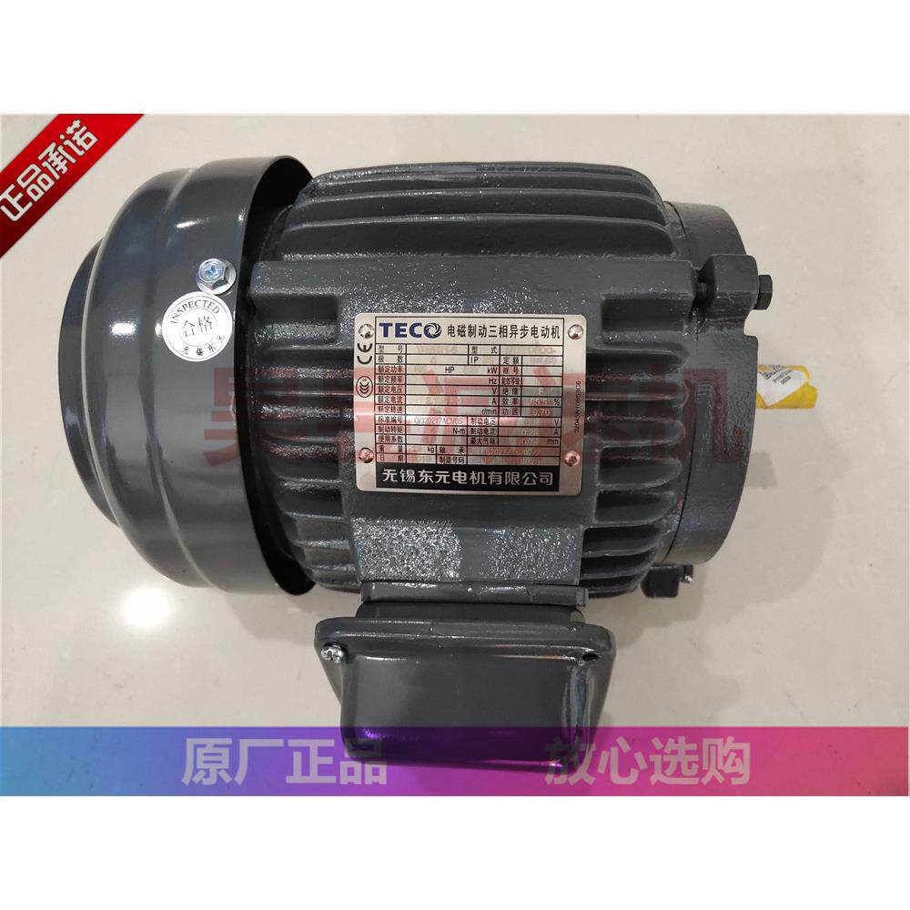 0.37KW 带刹车立卧式 工业机械输送减速机 TECO东元电磁制动电机