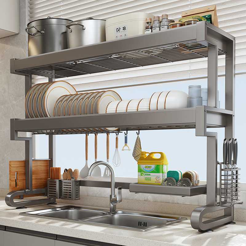 帅仕厨房水槽置物架水池碗碟收纳架洗碗槽放碗盘多功能碗架沥郑之