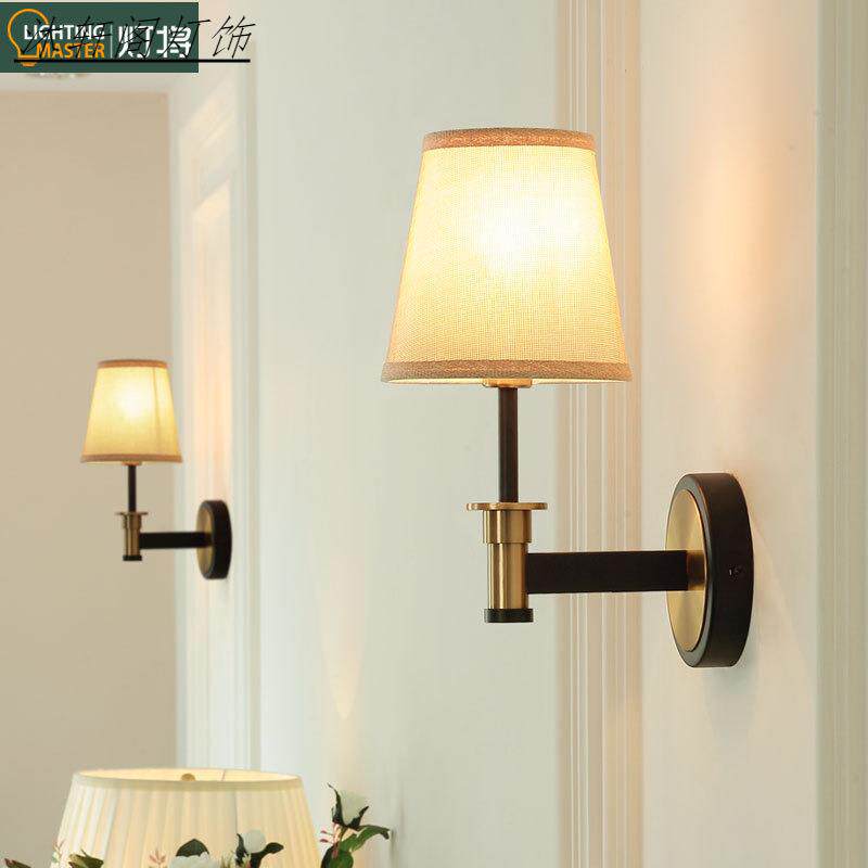 灯将 新款美式乡村壁灯卧室床头灯镜前灯简约客厅单头双头壁灯