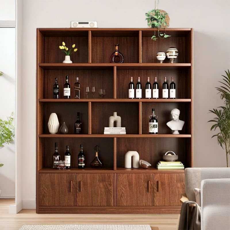 实木酒柜家用客厅置物架展示柜商用简约小型玄关柜靠墙隔断柜酒架