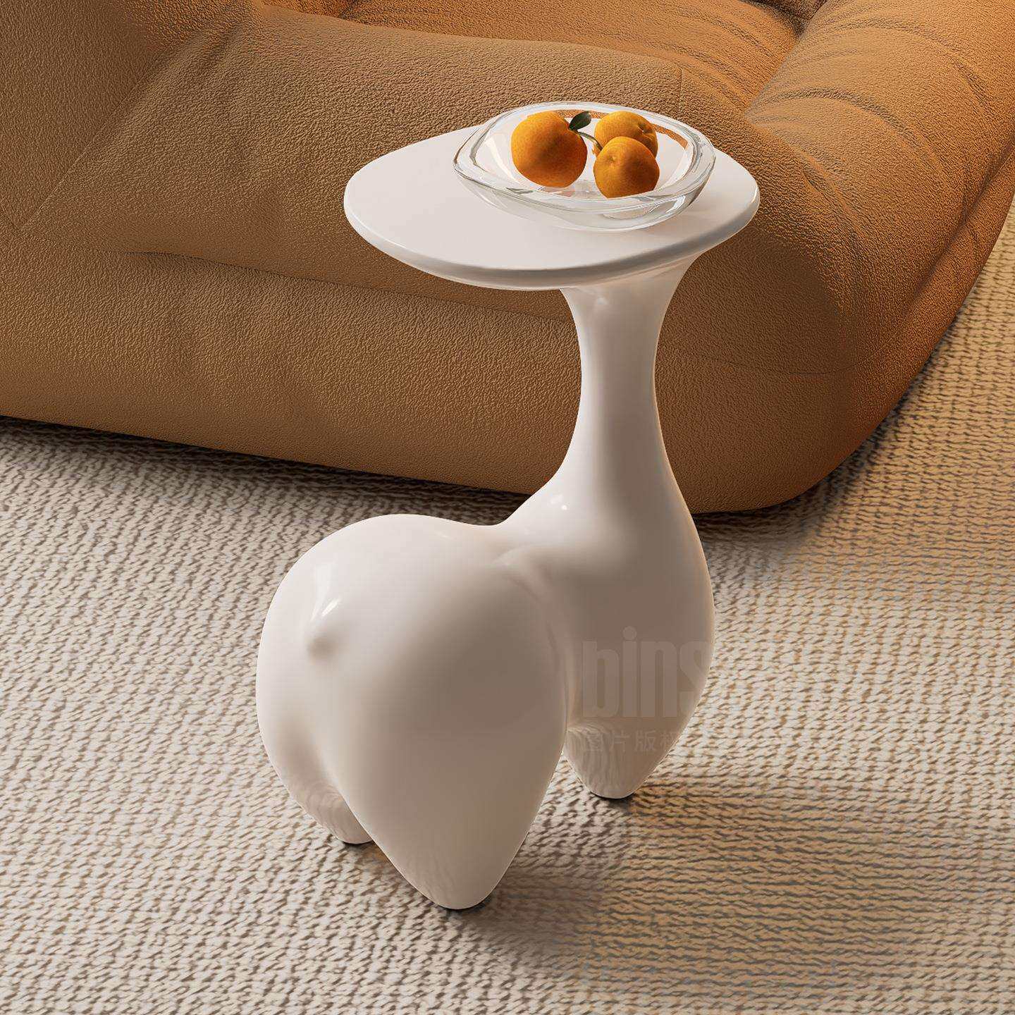 兔边几家用客厅2026新款创意床头柜小桌子简约奶油风可爱沙发茶几