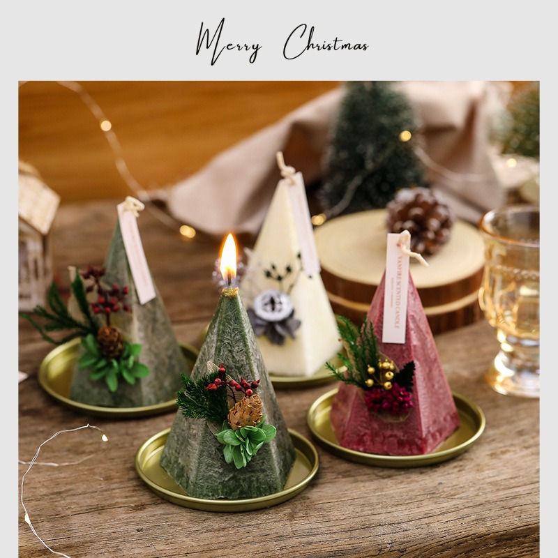 【圣诞手作】冬日恋歌圣诞树香薰蜡烛节日送礼香氛氛围摆件WL2