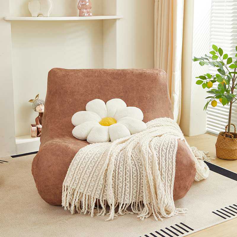 皮革沙发套毛毛虫懒人沙发专用客厅卧室榻榻米单人沙发椅套防猫抓