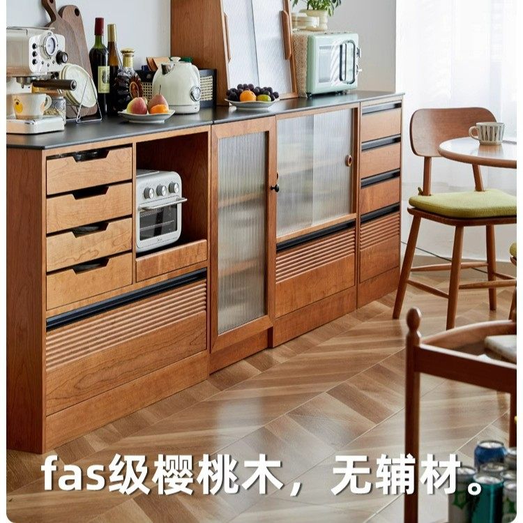 全实木落地组合半墙餐边柜岩板厨房咖啡大师靠墙原木碗酒橱餐厅柜,住宅家具,餐边柜,淘宝优惠券,粉丝福利购,淘宝优惠卷