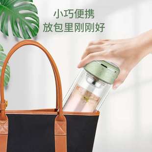 上海新家园双层隔热玻璃杯女带滤网便携防摔透明隔热办公室泡茶杯