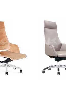 FC-D235 办公旋转极简舒适轻奢大板靠背弯板曲胶合板电脑椅老板椅