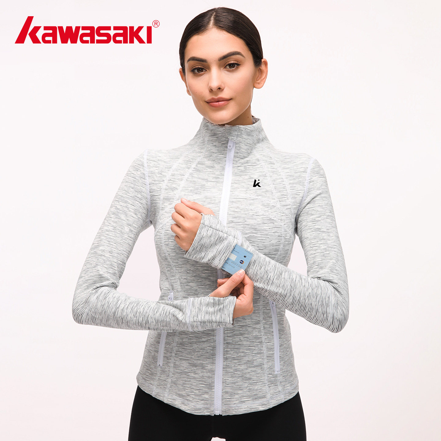 kawasaki川崎官方户外健身瑜伽上衣运动跑步外套女士修身显瘦夹克,女装/女士精品,短外套,淘宝优惠券,粉丝福利购,淘宝优惠卷