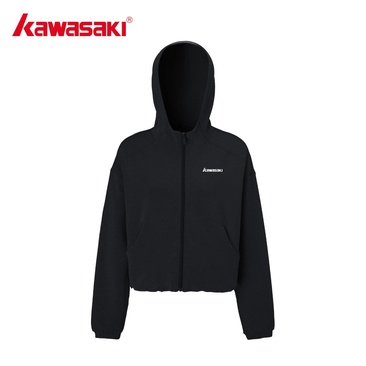 kawasaki川崎正品运动瑜伽服秋冬连帽开衫卫衣健身速干衣休闲外套