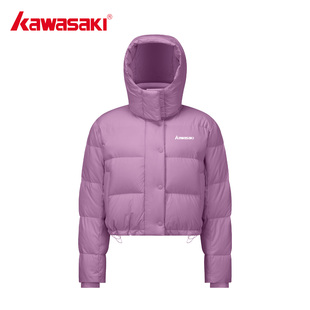 Kawasaki川崎新款云朵泡芙羽绒服短款lu同款白鸭绒外套冬季保暖