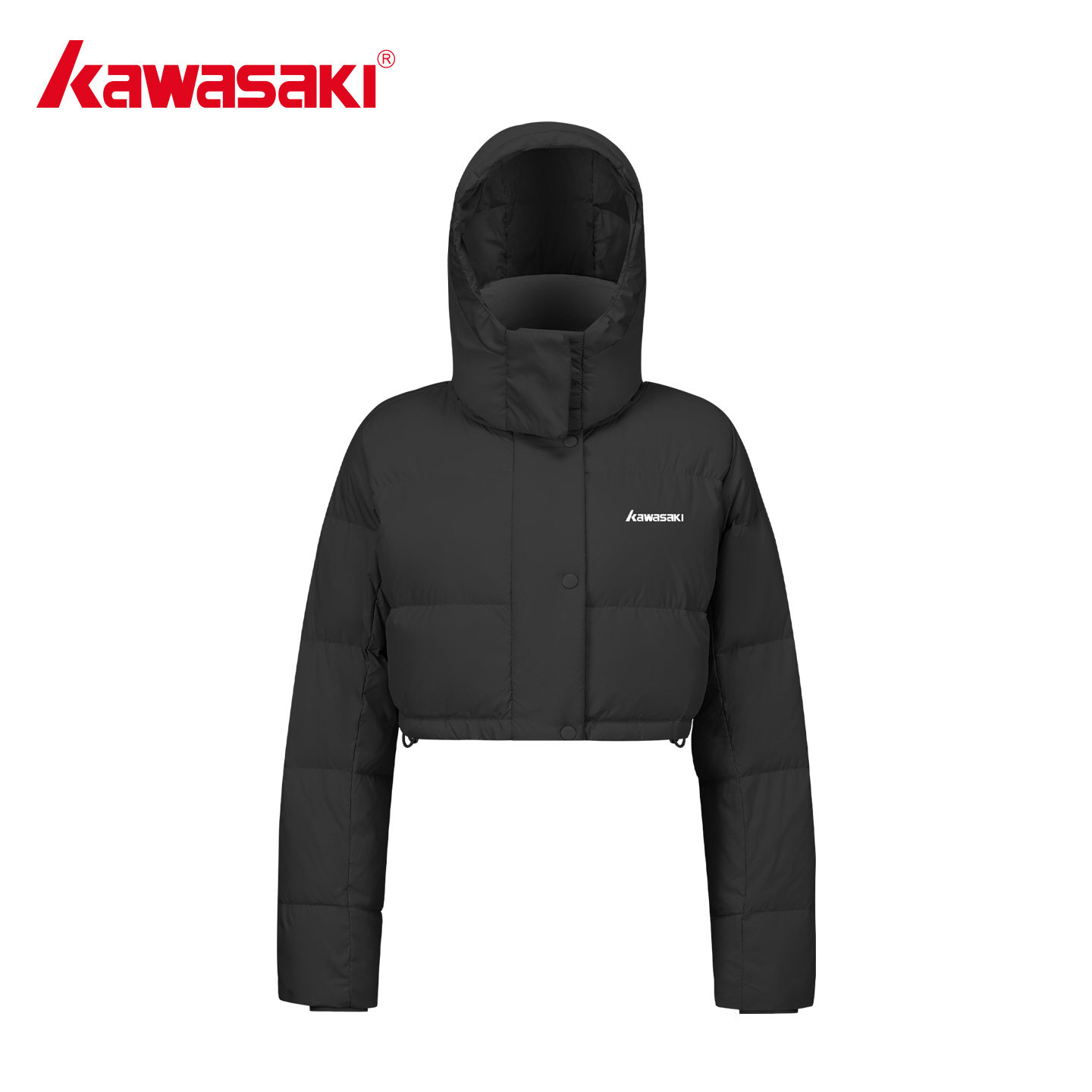 Kawasaki川崎正品女装运动外套女生冬季连帽羽绒服瑜伽服保暖健身