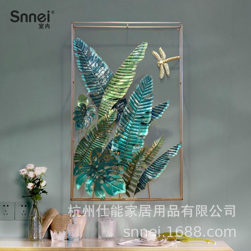 美式创意家居入户门正对墙挂件清新餐厅绿植壁挂进门玄关装饰挂饰