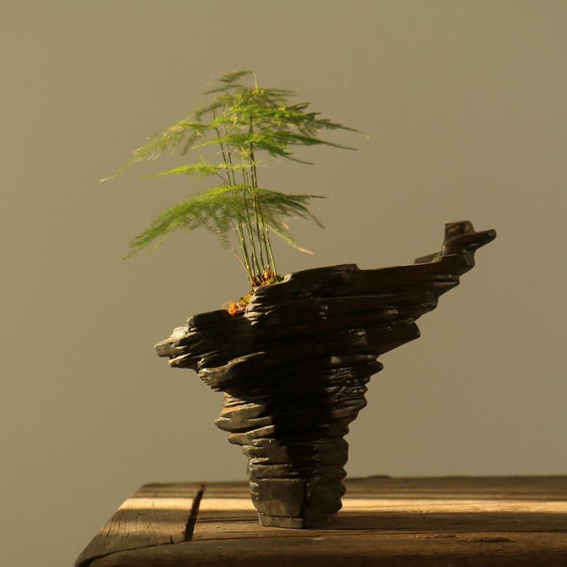 紫砂花盆菖蒲盆微型文竹桌面微景观苔藓异形盆景盆