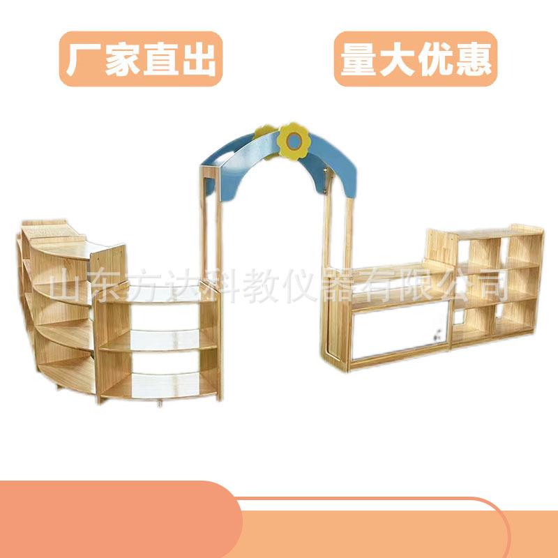 供应幼儿园组合柜7件套 幼教儿童实木转角柜 幼儿园柜厂家