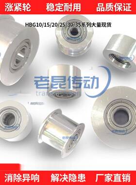HBGA/ENG04 平皮带惰轮涨紧轮铝15-6 50-32 40-27 30-11 20-16