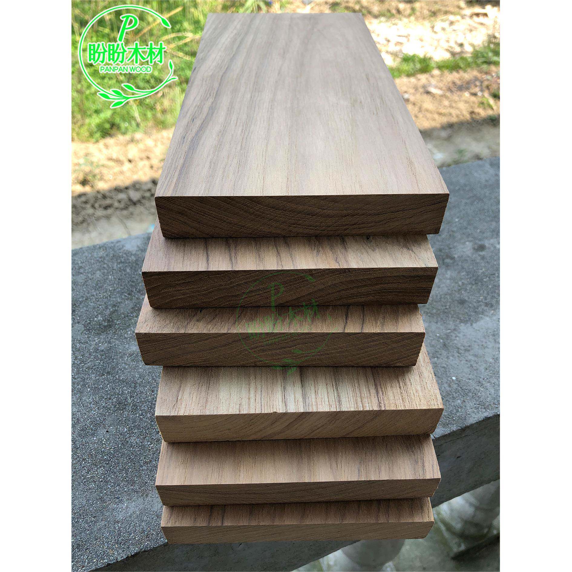 缅甸柚木实木板材原木定制桌面台面加工踏步板木地板DIY木方木料