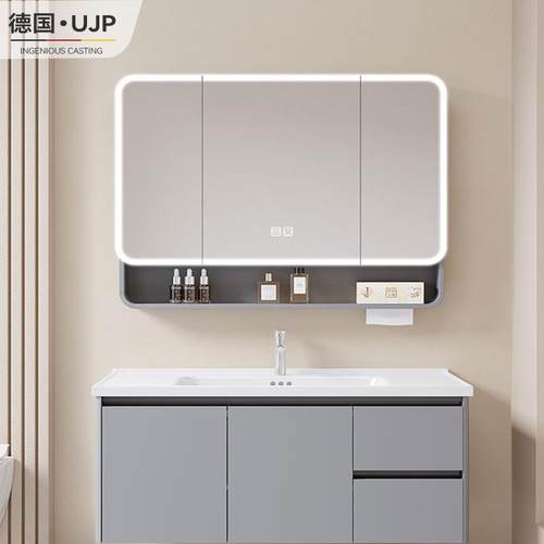 太空铝蜂窝浴室柜组合陶瓷一体盆洗手盆卫生间洗脸盆柜抽屉洗漱台