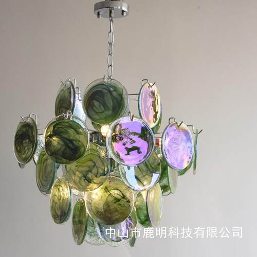 法式轻奢穆拉诺七彩玻璃吊灯现代简约风温馨客厅卧室民宿装饰吊灯