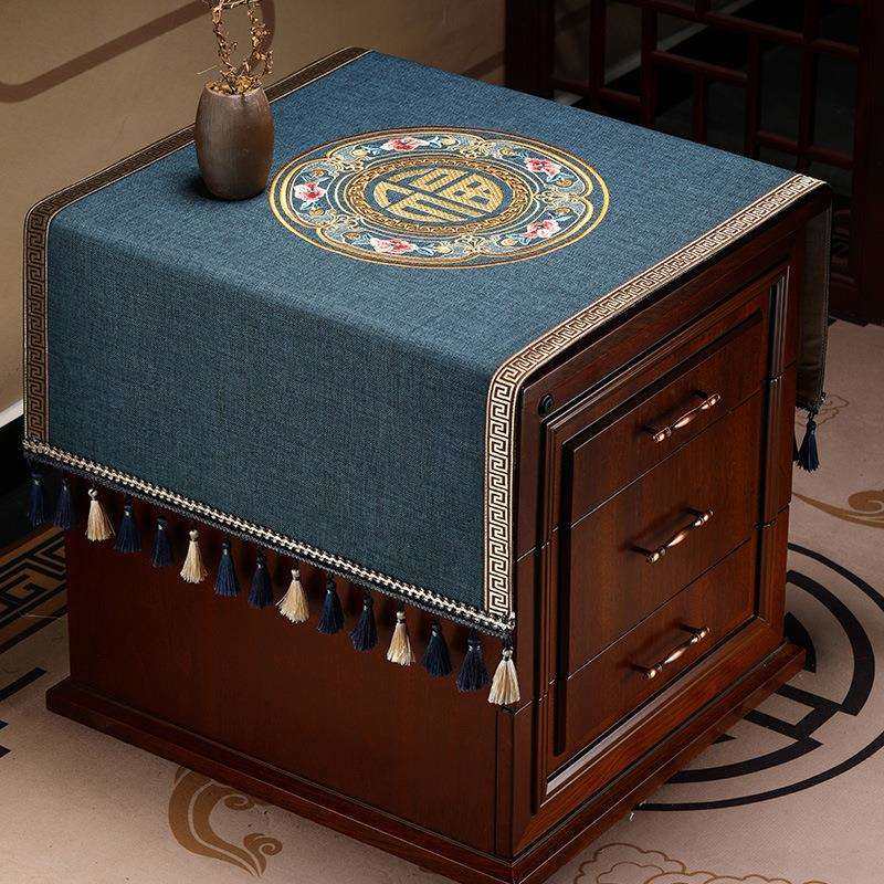 中式床头柜装饰盖布新中式客厅桌布茶几垫布高档小方几防尘布盖巾,玩具/童车/益智/积木/模型,毛绒/玩偶/公仔/布艺类玩具,淘宝优惠券,粉丝福利购,淘宝优惠卷