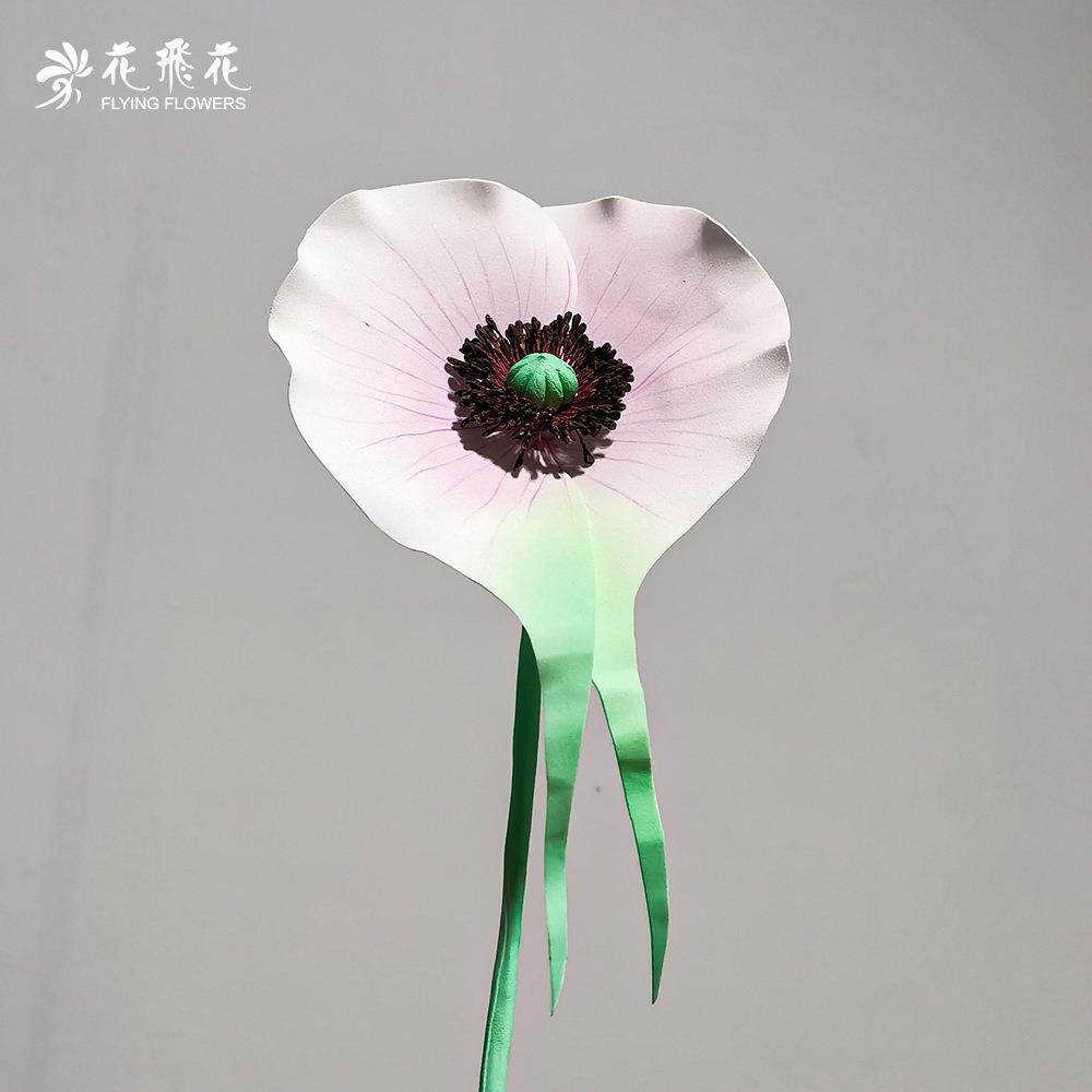花飞花EVA蝴蝶兰纸花褶皱纸商场美陈橱窗陈列婚礼仿真花艺造景