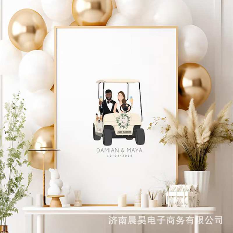 婚礼相框个性化时尚风肖像多款画框颜色可选家居装饰派对氛围装饰