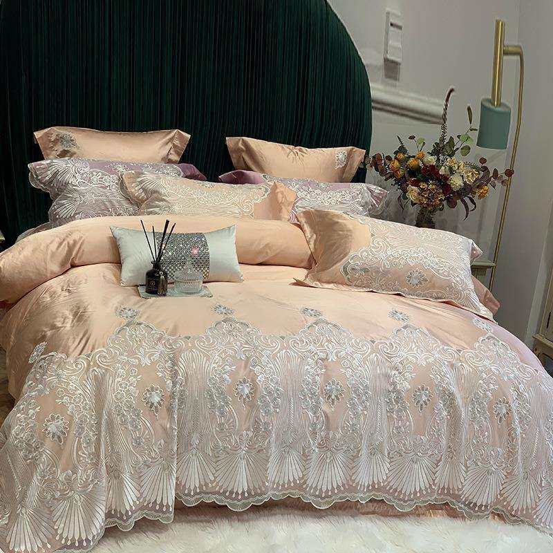 韩式蕾丝少女款高端140支长绒棉真丝棉四件套样板间床品 粉色玉色,玩具/童车/益智/积木/模型,毛绒/玩偶/公仔/布艺类玩具,淘宝优惠券,粉丝福利购,淘宝优惠卷