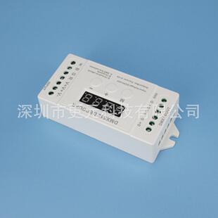迷你4CH通道led解码器数显按键DMX512恒压控制RGBW舞台灯带