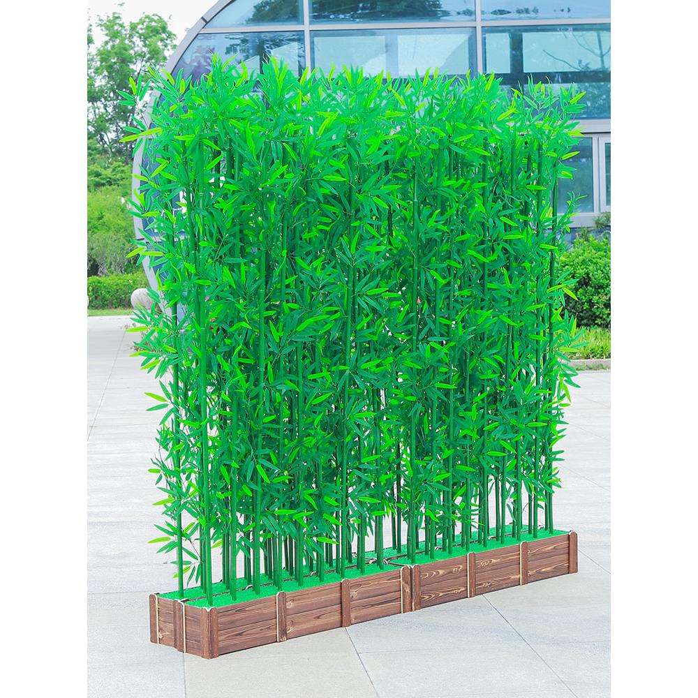 竹子装饰假竹子仿生绿植物造景隔断室内庭院户外塑料背景挡墙
