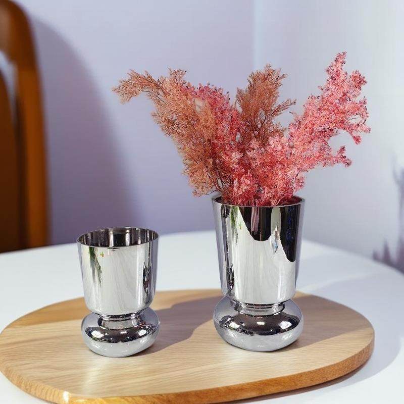 北欧玻璃电镀银色奖杯花瓶家居插花客厅装饰品摆件艺术售楼处饰品,玩具/童车/益智/积木/模型,毛绒/玩偶/公仔/布艺类玩具,淘宝优惠券,粉丝福利购,淘宝优惠卷