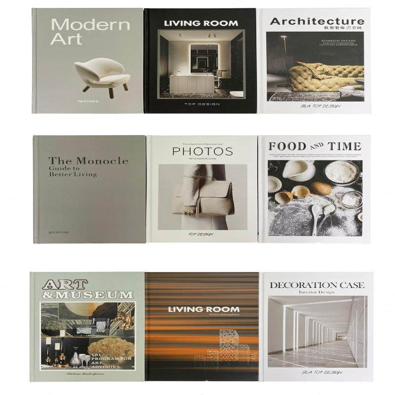 现代北欧样板房杂志摆件设计装修英文硬壳真书茶几装饰软装饰枫拓