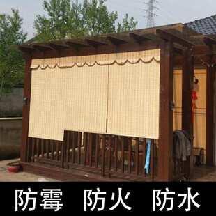 室外凉亭防霉防蛀PVC塑料帘仿竹帘仿竹卷帘户外竹帘防火防水挡雨