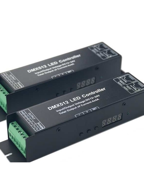 带显示屏新款DMX512解码器 4通道DMX512同步LED控制器