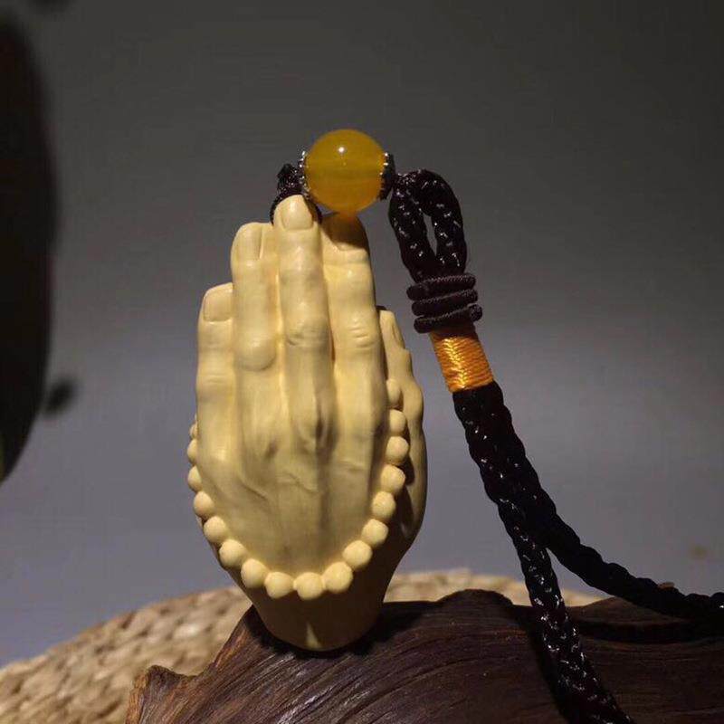 黄杨木佛手厂家木制工艺品 雕刻饰品送礼自用 可加印logo