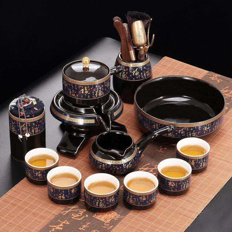 石磨懒人半自动茶具套装家用功夫泡茶器茶海茶杯整套陶瓷,3C数码配件,USB灯,淘宝优惠券,粉丝福利购,淘宝优惠卷