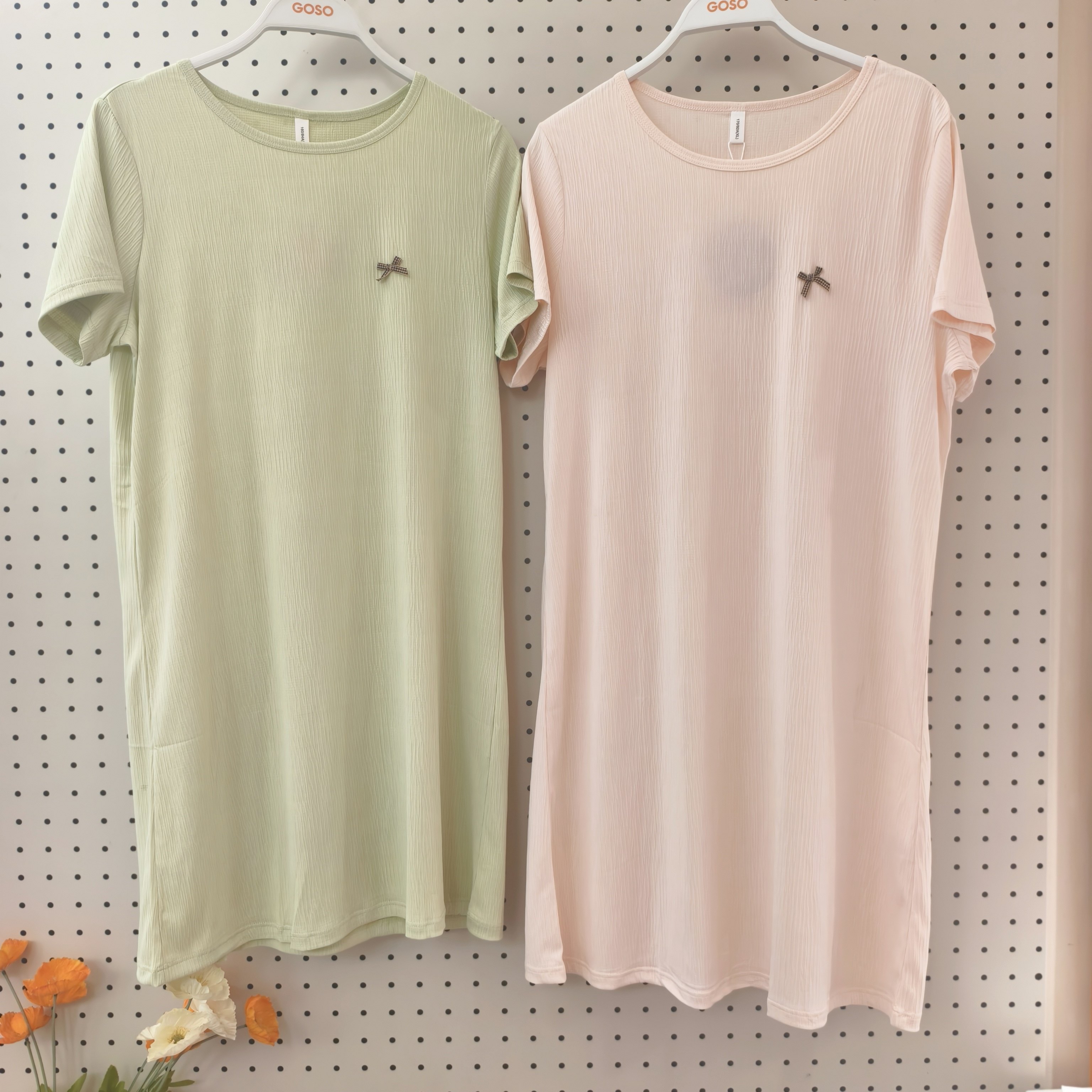 26203019香蜜闺秀女士特惠款针织牛奶丝休闲套头短袖单件睡裙