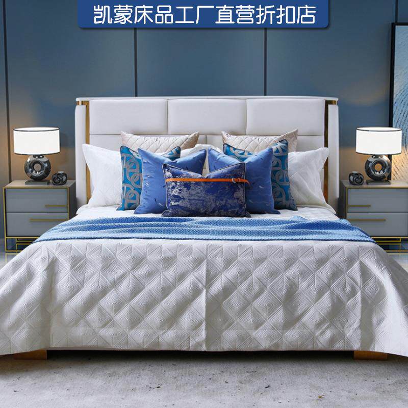 新品后现代轻奢高端床品奢华软装样板房展厅卖场多件套床上用品