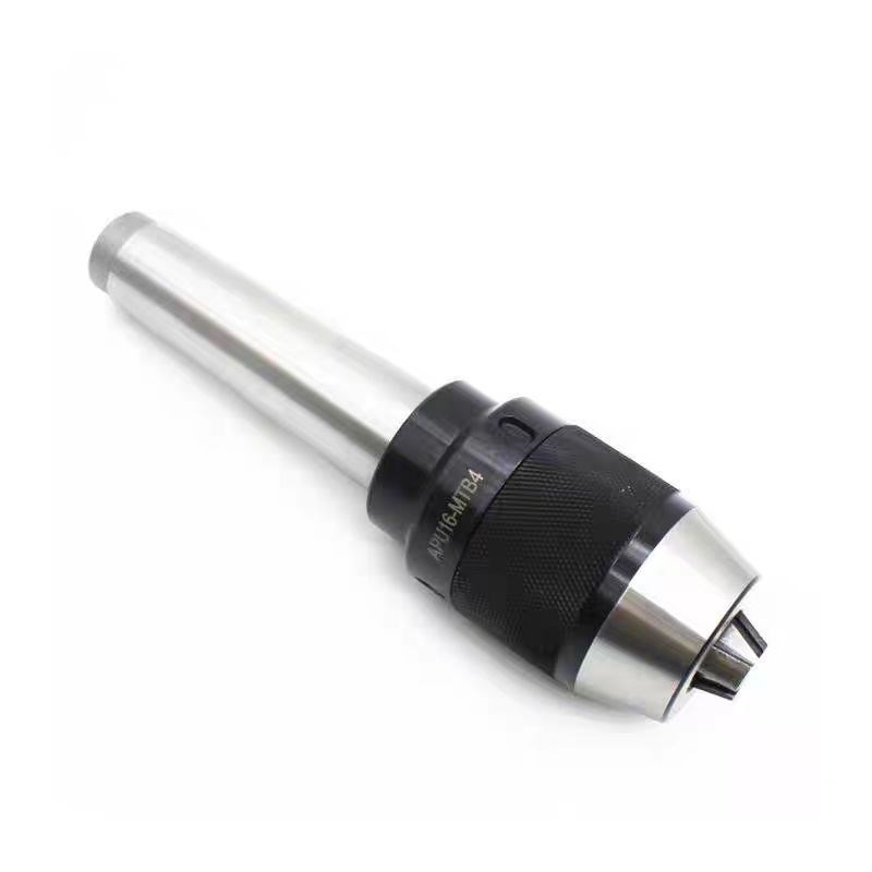 铣床自锁钻夹头MTB2-APU13扁尾MTB2-APU16后拉 长柄一体式自紧钻