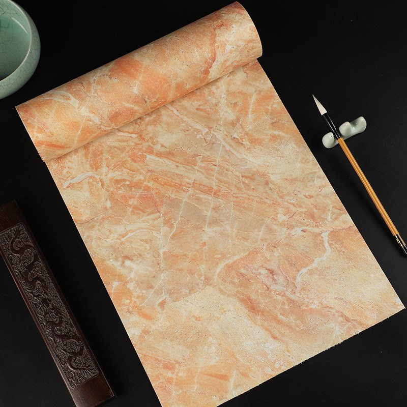 蜡染宣纸长卷梦幻纹理半生半熟创意毛笔书展作品纸精品纸