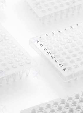 virya 0.1ml96孔蓝色框PCR板 全裙边透明板3323101