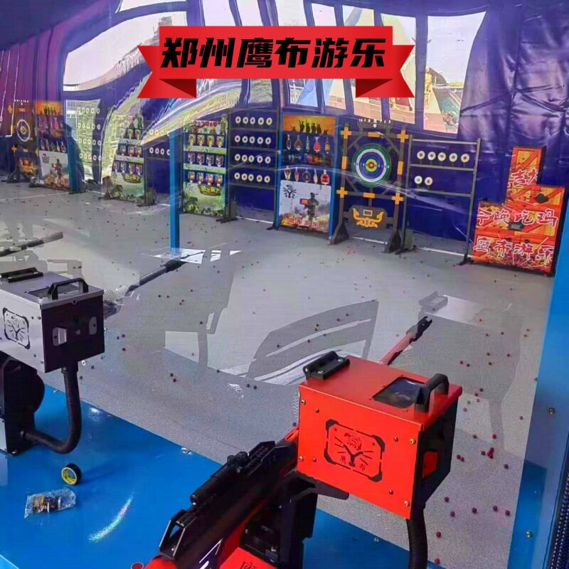 新款巴雷特射击气炮枪厂家空压机景区农庄庙会商场枪林弹雨气炮枪
