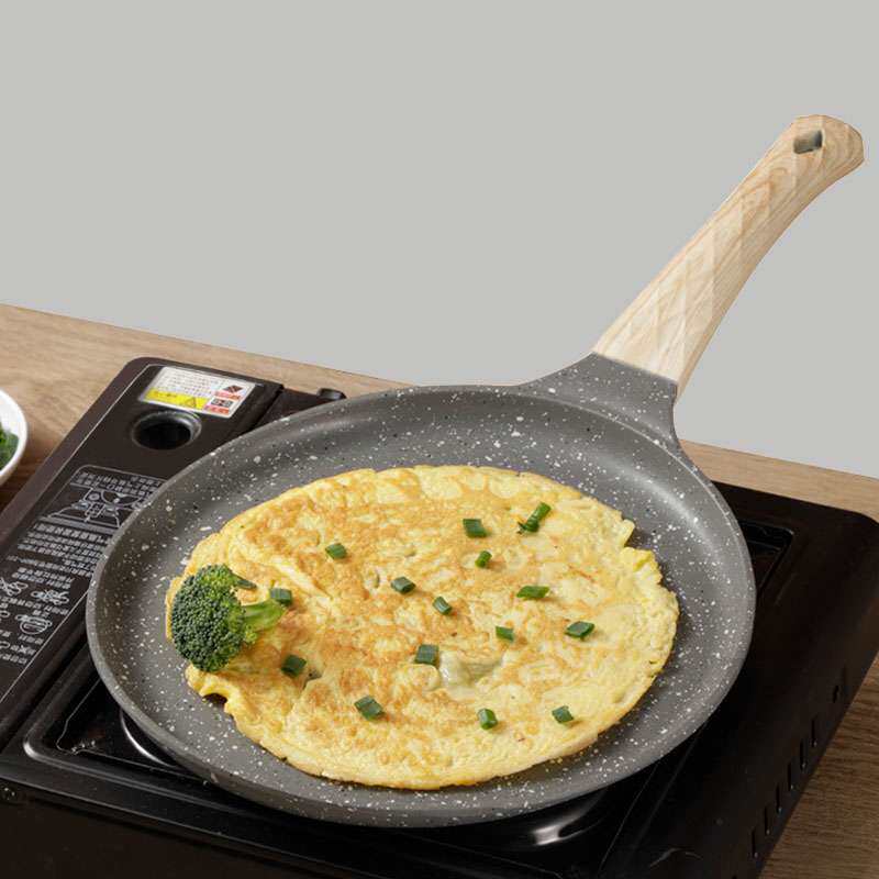 麦饭石平底锅不粘锅煎锅煎饼锅电磁炉烙饼锅家用煎蛋烤冷面千层锅