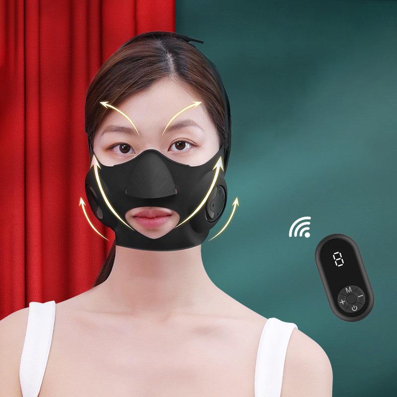 新款脸部美容仪女EMS提拉紧致面罩式瘦脸仪面部仪器电动V脸瘦脸仪