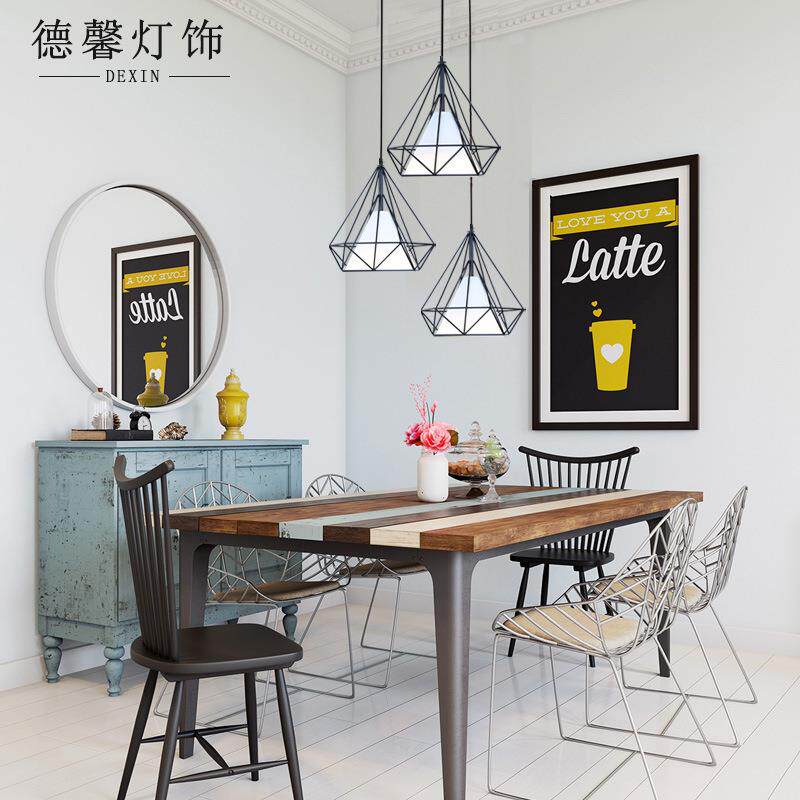 美式复古工业风酒吧单头铁艺餐吊灯创意个性餐厅饭厅吊灯具
