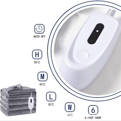 电热毯24小时定时220v电压PTC+NTC双重智能保护法兰绒加热毯盖毯