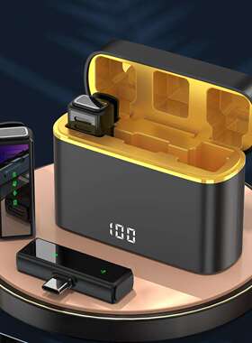 新款J88无线圆形迷你可拆卸磁吸领夹麦克风直播降噪麦克风