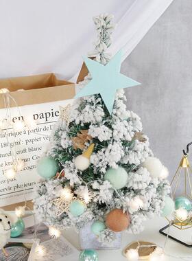 60CM圣诞树套餐白色圣诞节装饰品新款植绒圣诞树加雪圣诞树