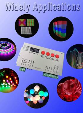 k1000c编程控制器幻彩控制器led控制器+256MBSD卡带灯条模组灯串