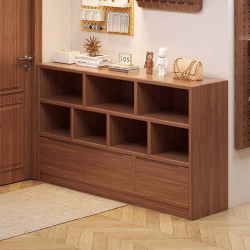 书架落地靠墙置物架办公桌下收纳柜子书柜储物柜一体矮柜客厅书柜